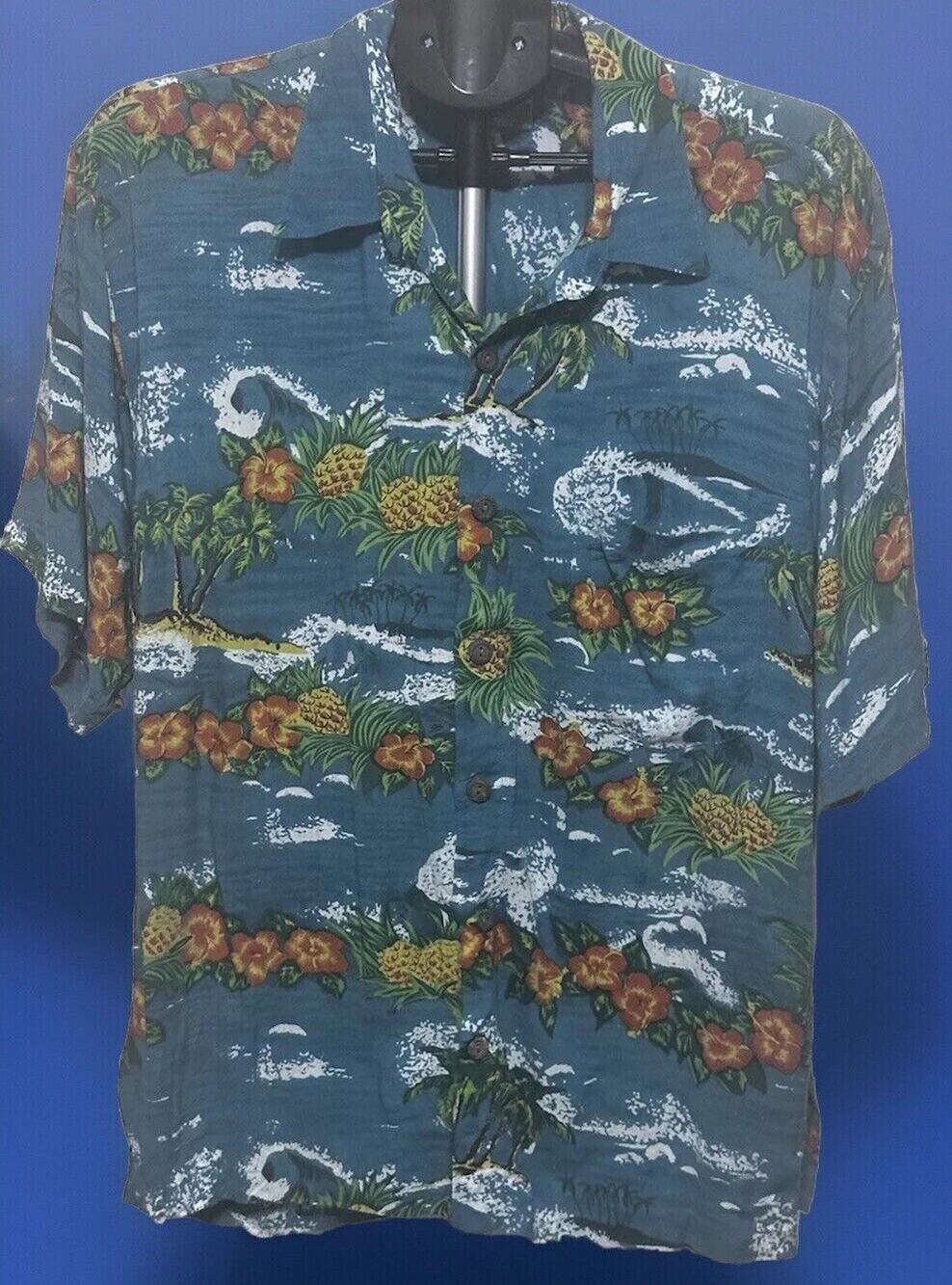 Vintage Pineapple Moon Hawaiian shirt size. XXL